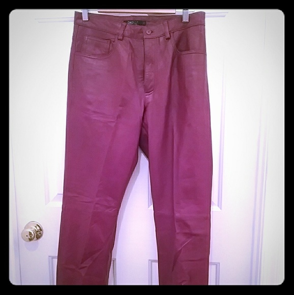 Dkny Denim - DKNY leather jeans #67j; boot cut/straight Nw/oT